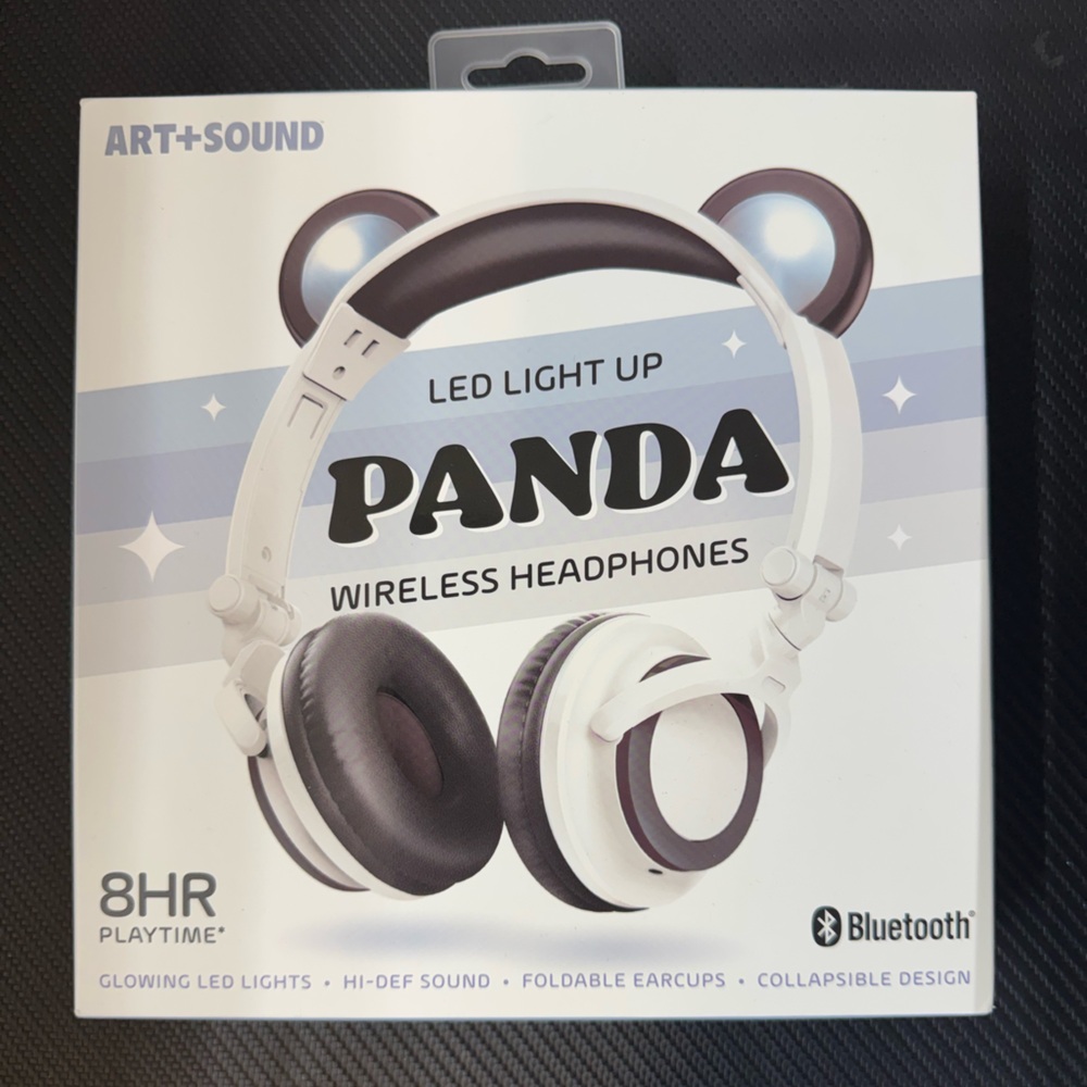 Panda Wireless Headphones - Black and White